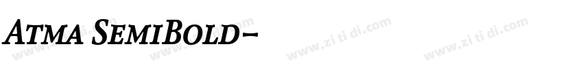 Atma SemiBold字体转换 Atma SemiBold字体转换